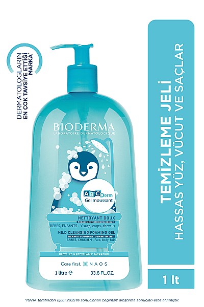 Bioderma ABCDerm Foaming Cleanser Temizleme Jeli 1 Litre PUANSIZDIR - 2
