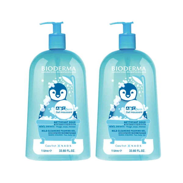 Bioderma ABCDerm Foaming Cleanser Temizleme Jeli 2x1 Litre - 1