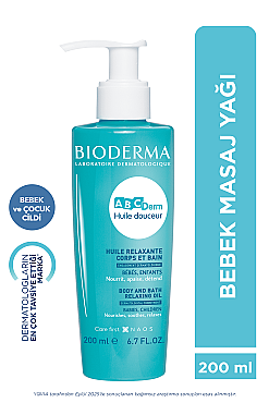Bioderma ABCDerm Relaxing Oil Bebek ve Çocuklar için Masaj Yağı 200 ml - Bioderma (1)