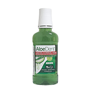 AloeDent Alkolsüz Florürsüz Vegan Ağız Hijyen Çalkalama Suyu 250 ml - AloeDent