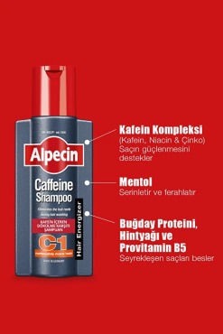 Alpecin Caffeine Shampoo C1-Kafein İçeren Dökülme Karşıtı Şampuan 250 ml - Alpecin (1)