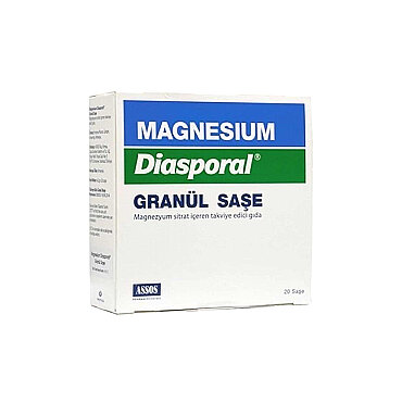 Assos Magnesium Diasporal Granul Takviye Edici Gıda 20 Saşe - Assos