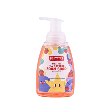 Babyton Baby & Kids All Natural Foam Soap Strawberry Çilekli Doğal Köpük Sabun 350 ml - Babyton