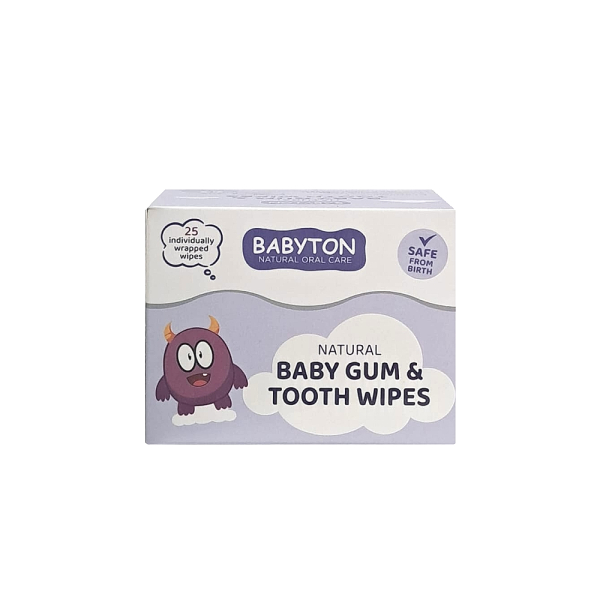 Babyton Natural Baby Gum & Tooth Wipes Bebekler İçin Diş Ve Damak Temizleme Mendili (25 adet) - 1
