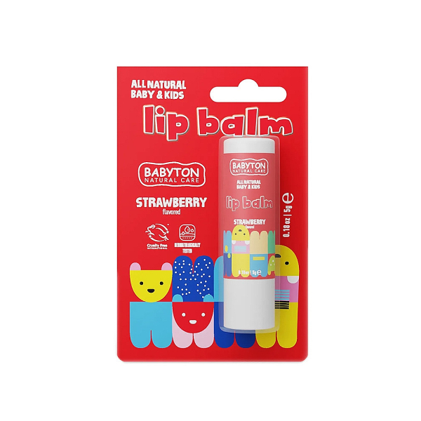Babyton Strawberry Doğal Çilek Aromalı Dudak Nemlendirici 5 gr - 1