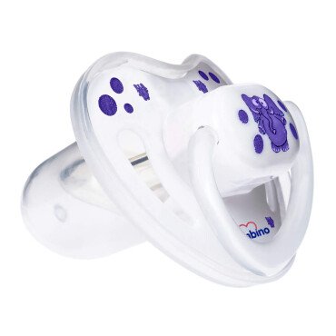 Bambino Damaklı Kapaklı Emzik 6-18 Ay - Mor - Fil - Bambino