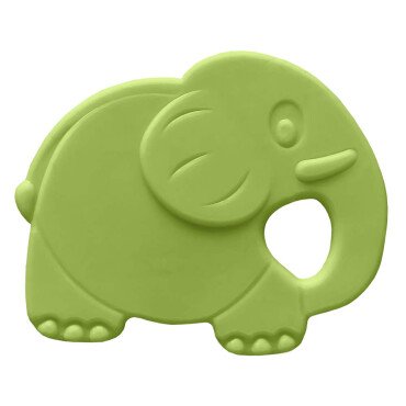 Bambino Kauçuk Yumuşak Diş Kaşıyıcı - Yeşil Fil - Bambino