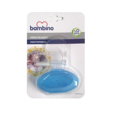 Bambino Mavi Parmak Diş Kaşıyıcı - Bambino