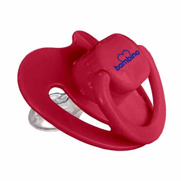Bambino Renkli Damaklı Emzik 0-6 Ay - Kırmızı - Bambino