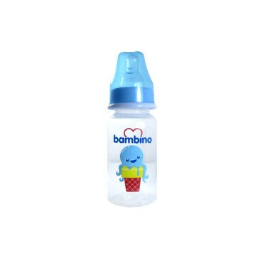Bambino Standart PP Biberon 150ml 0+ Ay - Mavi - Ahtapot Desenli - Bambino