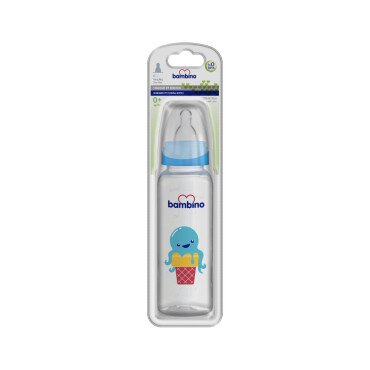Bambino Standart PP Biberon 250ml 0+ Ay - Mavi - Ahtapot - Bambino