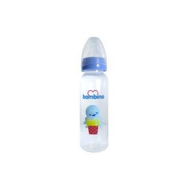 Bambino Standart PP Biberon 250ml 0+ Ay - Mavi - Ahtapot Desenli - Bambino
