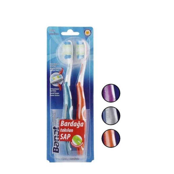 Banat Acrobat Plus 1+1 Medium Diş Fırçası Seti - 1