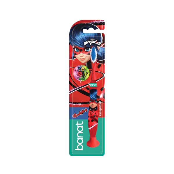 Banat Miraculous Ladybug 5+ Yaş Kırmızı Yumuşak Diş Fırçası - 1