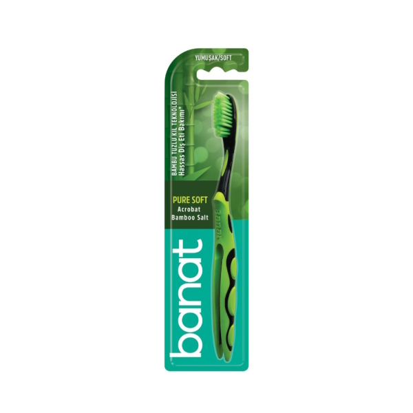 Banat Nature Bamboo Salt Bambu Tuzlu Kıl Yapısı Yumuşak Diş Fırçası - 1