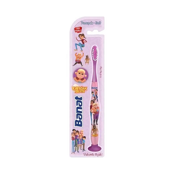 Banat Rafadan Tayfa 5-12 Yaş Pembe Yumuşak Diş Fırçası - 1
