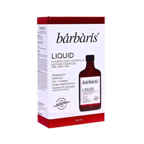 Barbaris Liquid Hidrolize Keratin ve Biotin İçeren Kompleks 200 ml - 1