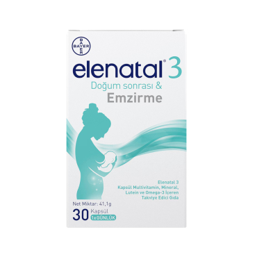 Bayer Elenatal 3 Doğum Sonrası & Emzirme Takviye Edici Gıda 30 Tablet - Bayer