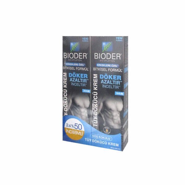 Bioder Erkeklere Özel Tüy Dökücü Krem 2x100ml - 1