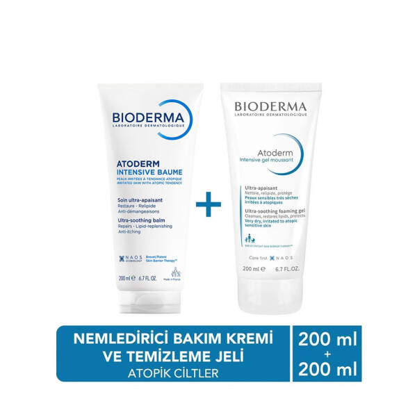 Bioderma Atoderm Intensive Balm 200 ml + Foaming Gel 200 ml Temizleyici Set - 2