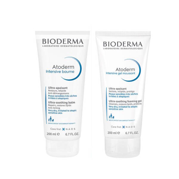 Bioderma Atoderm Intensive Balm 200 ml + Foaming Gel 200 ml Temizleyici Set - 1