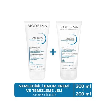 Bioderma Atoderm Intensive Balm 200 ml + Foaming Gel 200 ml Temizleyici Set - 2