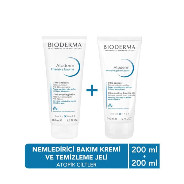 Bioderma Atoderm Intensive Balm 200 ml + Foaming Gel 200 ml Temizleyici Set - 2