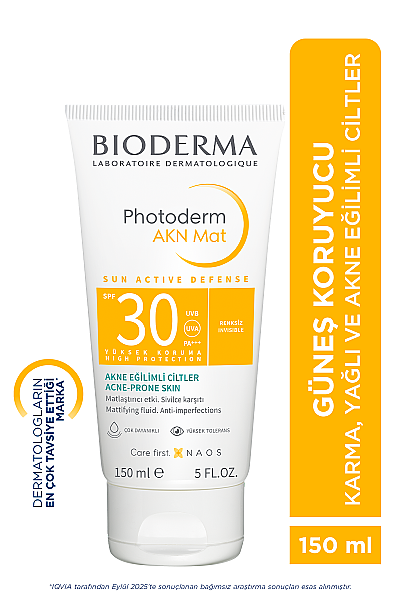 Bioderma Photoderm AKN Mat SPF30 Güneş Koruyucu Krem 150 ml PUANSIZDIR - 2