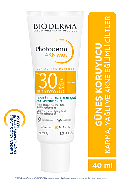 Bioderma Photoderm AKN Mat SPF30 Matlaştırıcı Güneş Koruyucu Krem 40 ml - Bioderma (1)