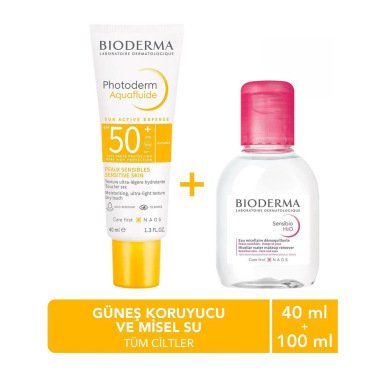 Bioderma Photoderm Aquafluide Güneş Koruyucu + H2O Temizleme Suyu 100 ml Set - 2