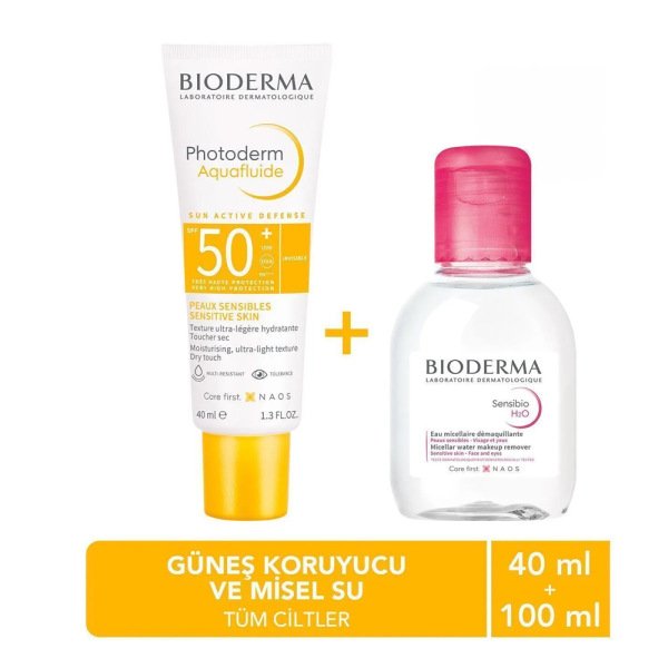 Bioderma Photoderm Aquafluide Güneş Koruyucu + H2O Temizleme Suyu 100 ml Set - 2