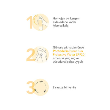 Bioderma Photoderm Bronz Sun Protective Water Güneş Koruyucu SPF30 200 ml - 5