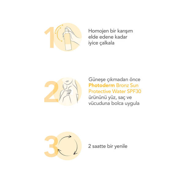 Bioderma Photoderm Bronz Sun Protective Water Güneş Koruyucu SPF30 200 ml - 5