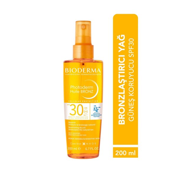 Bioderma Photoderm Huile Bronz Transparan Bronzlaştırıcı Yağ SPF30 200 ml - 2