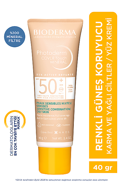 Bioderma Photoderm Cover Touch Very Light Kapatıcı Etkili Mineral Güneş Koruyucu 40 gr - 2