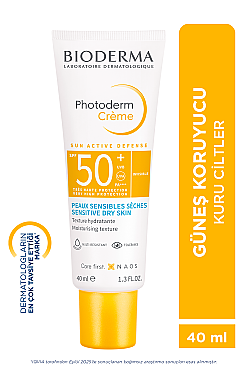 Bioderma Photoderm Kuru Ciltler İçin Güneş Koruyucu Krem Renksiz SPF50+ 40 ml - Bioderma (1)