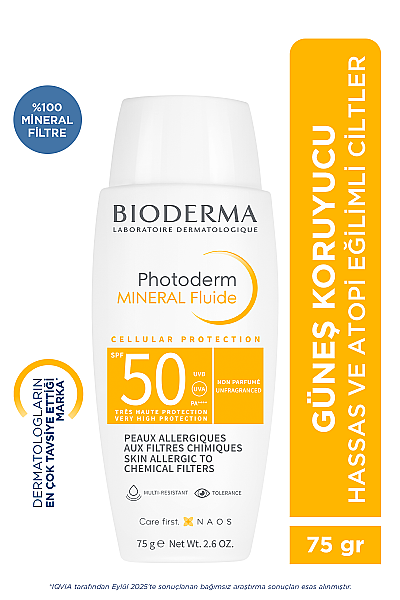 Bioderma Photoderm Mineral Filtreli Güneş Koruyucu Krem SPF50+ 75 gr - 2