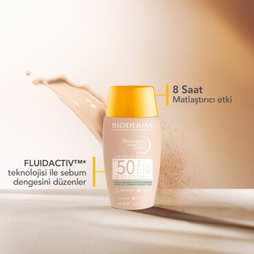 Bioderma Photoderm Nude Touch Very Light SPF50+ Renkli Güneş Koruyucu Krem 40 ml - 5