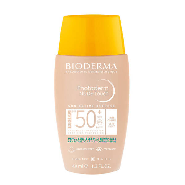 Bioderma Photoderm Nude Touch Very Light SPF50+ Renkli Güneş Koruyucu Krem 40 ml - 1
