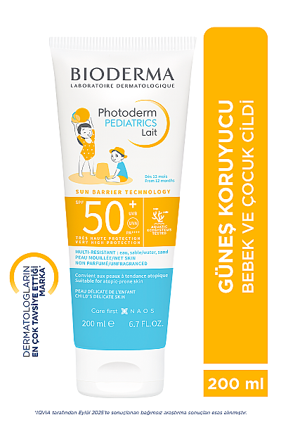 Bioderma Photoderm Pediatrics Lait SPF50+ Güneş Koruyucu 200 ml PUANSIZDIR - 2
