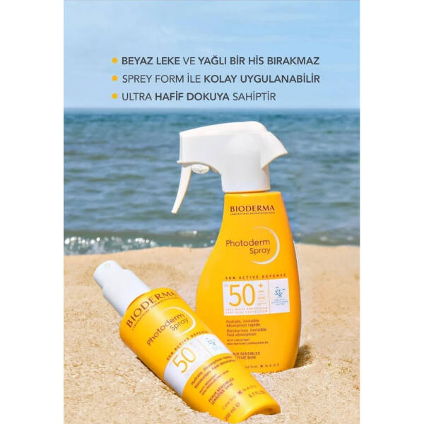 Bioderma Photoderm Tüm Ciltler için Sprey Form SPF50+ Yüksek Korumalı Güneş Kremi 200 ml - 3