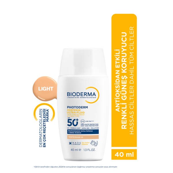 Bioderma Photoderm XDefense Spf50+ Tüm Cilt Tipleri Antioksidan Etkili Renkli Güneş Kremi Light 40 ml - 3
