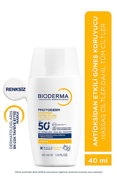 Bioderma Photoderm XDefense Spf50+ Tüm Cilt Tipleri Antioksidan Etkili Renksiz Güneş Kremi 40 ml - 2