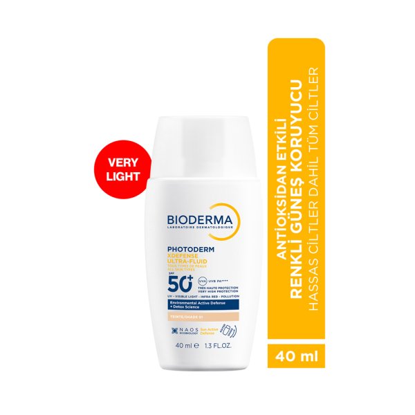 Bioderma Photoderm XDefense Spf50+ Tüm Cilt Tipleri Antioksidan Etkili Renkli Güneş Kremi Very Light 40 ml - 2