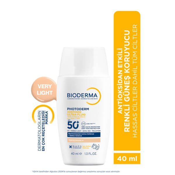 Bioderma Photoderm XDefense Spf50+ Tüm Cilt Tipleri Antioksidan Etkili Renkli Güneş Kremi Very Light 40 ml - 3
