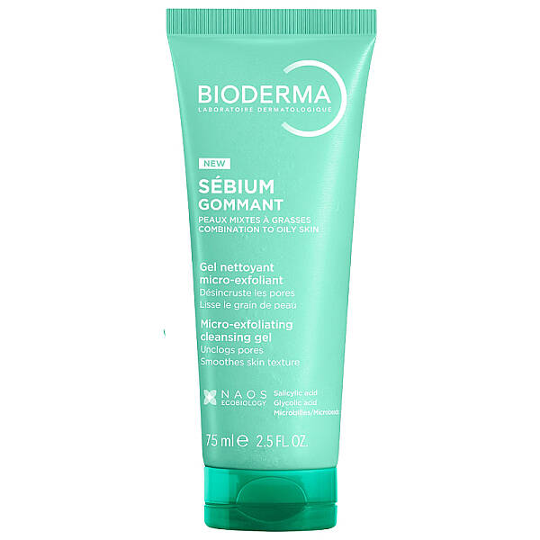 Bioderma Sebium Exfoliating Gel - Siyah Nokta ve Gözenek Karşıtı Peeling Temizleme Jeli 75 ml - 1