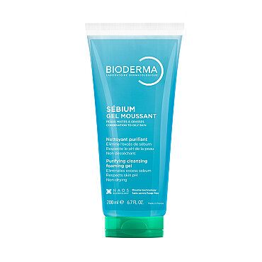 Bioderma Sebium Foaming Gel - Karma, Yağlı ve Akne Eğilimli Ciltler için Yüz, Vücut Temizleme Jeli 200 ml - Bioderma
