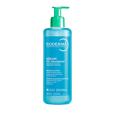 Bioderma Sebium Foaming Gel - Karma, Yağlı ve Akne Eğilimli Ciltler için Yüz, Vücut Temizleme Jeli 400 ml - Bioderma