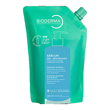 Bioderma Sebium Foaming Gel Refill - Yüz Temizleme Jeli 400 ml - Bioderma