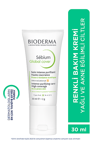 Bioderma Sebium Global Cover Bakım Kremi 30 ml - 2
